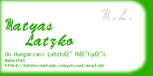 matyas latzko business card